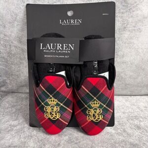 Lauren Ralph Lauren Women's Faux Fur Trim Everyday Wear Slippers Small 5/6 NWOT